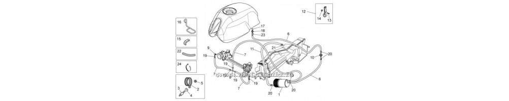 Impianto Recupero Vapori Benzina Moto Guzzi Per V Modello Anni V