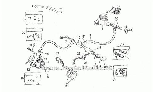 Motorcycle Parts Guzzi V35-C - V 50 C-350 1982-1986 ant.dx brake system
