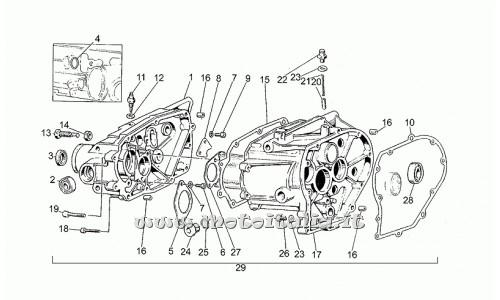 Ricambi Moto Guzzi-III 350 1985-1987-Scatola cambio