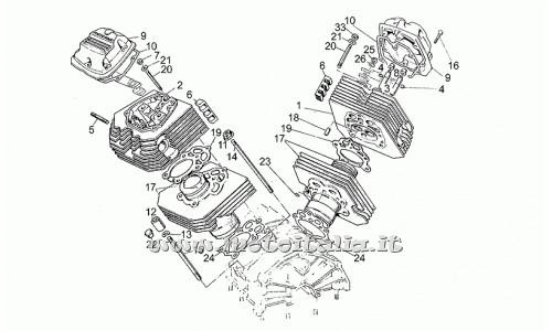Ricambi Moto Guzzi-III 350 1985-1987-Testa cilindro