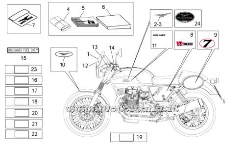 ricambio per Moto Guzzi V7 Racer 750 2011 - Targhette
