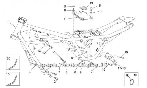 ricambio per Moto Guzzi V7 Racer 750 2012-2013 - Vite M10x55 - GU98680555