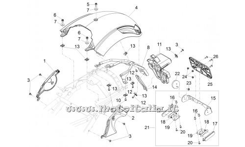 ricambio per Moto Guzzi California 1400 Custom ABS 2012 - 2013 - Kit catadiottri posteriori USA-CDN - 2B000082