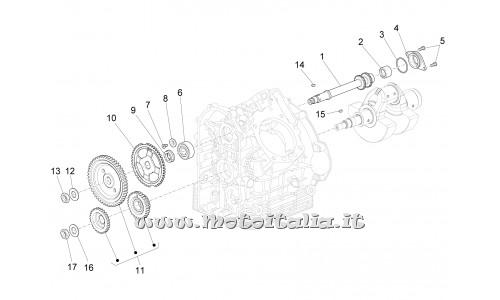 ricambio per Moto Guzzi California 1400 Custom ABS 2012 - 2013 - Chiavetta 3x6,5 - GU91600365