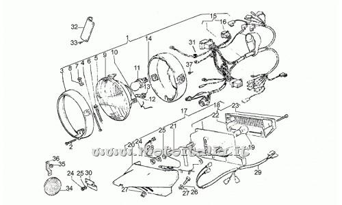 ricambio per Moto Guzzi 850 T3 e Derivati Calif.-T4-Pol.-CC-PA 850 1979-1985 - Rosetta 5,3x10x0,5 - GU95100121