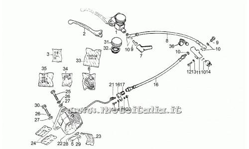 Moto Guzzi parts and derivatives Calif.-850 T3-T4-Pol. PA-CC-850 1979-1985-brake system ant.dx