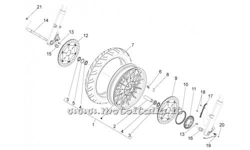 ricambio per Moto Guzzi California 1400 Touring ABS 2012 - 2014 - Guida cavo sensore ABS anteriore - B044314