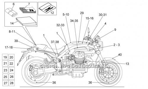 ricambio per Moto Guzzi Griso 1200 8V 2007-2013 - Decalco pressione pneumatici - GU06926000