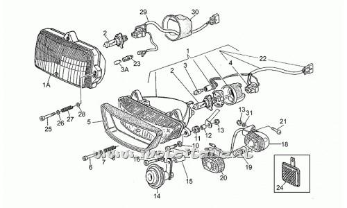 parts for Moto Guzzi Sport 1100 Carburetors 1994-1996 - Glass indicator say. - GU30753701