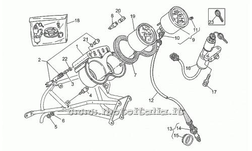 parts for Moto Guzzi 1100 Sport Injection 1996-1999 - kph speedometer - GU30761500