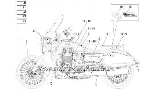 ricambio per Moto Guzzi California 1400 Touring ABS - Decalco filtro a carboni - B063815