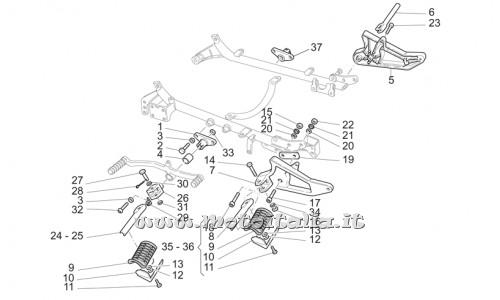 parts for Moto Guzzi California Alum.-Tit. PI Cat. 1100 2003-2004 - down Nut M12x1,25 - GU92606512