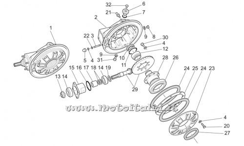 ricambio per Moto Guzzi California Alum.-Tit. PI Cat. 1100 2003-2004 - Rosetta regolaz. 0,15 mm - GU12355203