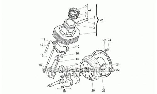 ricambio per Moto Guzzi California EV - Cilindro con pistone - GU03060130