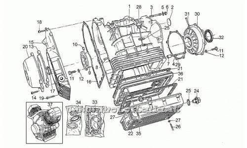 ricambio per Moto Guzzi California II 1000 1983-1986 - Coperchio generatore - GU18001650