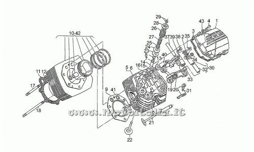 ricambio per Moto Guzzi California III Carburatori 1000 1987-1993 - Perno bilanciere - GU12031800