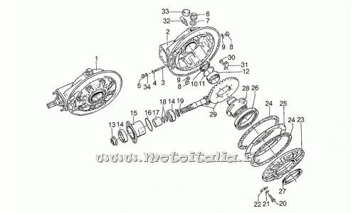 ricambio per Moto Guzzi California III Carburatori 1000 1987-1993 - Guarnizione - GU17350700