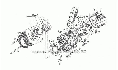 ricambio per Moto Guzzi California III Carburatori Carenato 1000 1988-1990 - Bilanciere cpl.sx - GU14030401