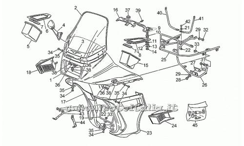 ricambio per Moto Guzzi California III Carburatori Carenato 1000 1988-1990 - Supporto - GU29572160