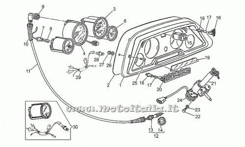 ricambio per Moto Guzzi California III Carburatori Carenato 1000 1988-1990 - Pulsante - GU19761117