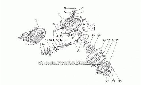 ricambio per Moto Guzzi California Jackal 1100 1999-2001 - Spessore 1,7 mm - GU19355327
