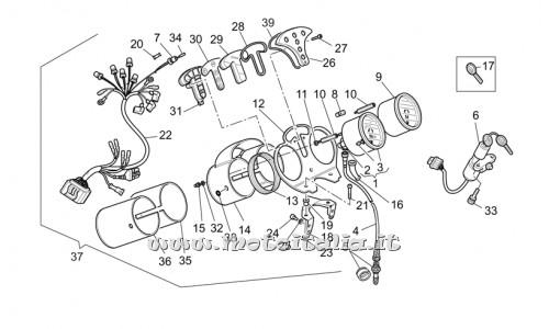 parts for Moto Guzzi California Special Sport-Al. PI 1100 2002 - tachometer support - GU03761970