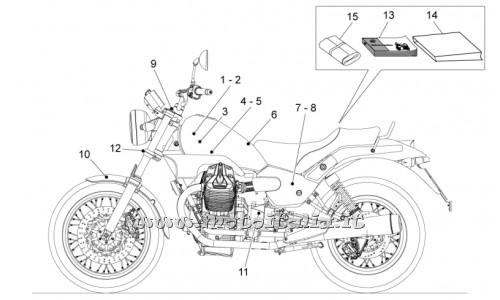 ricambio per Moto Guzzi Nevada Classic 750 2012 - Decalco fiancatina sx Nevada 750 - B063188