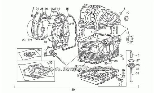 Parts Moto Guzzi Targa 750-1990-1992-Carter engine